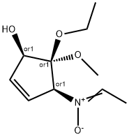 2-Cyclopenten-1-ol,5-ethoxy-4-(ethylideneoxidoamino)-5-methoxy-,(1R,4S,5S)-rel-(9CI) Structure