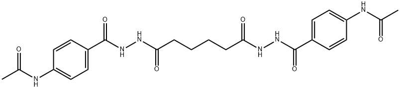 N,N'-[(1,6-dioxo-1,6-hexanediyl)bis(2,1-hydrazinediylcarbonyl-4,1-phenylene)]diacetamide Structure