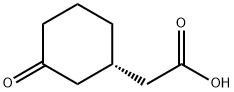 Cyclohexaneacetic acid, 3-oxo-, (1S)- Structure