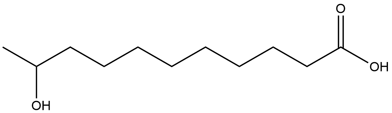 Undecanoic acid, 10-hydroxy-, (-)- Structure