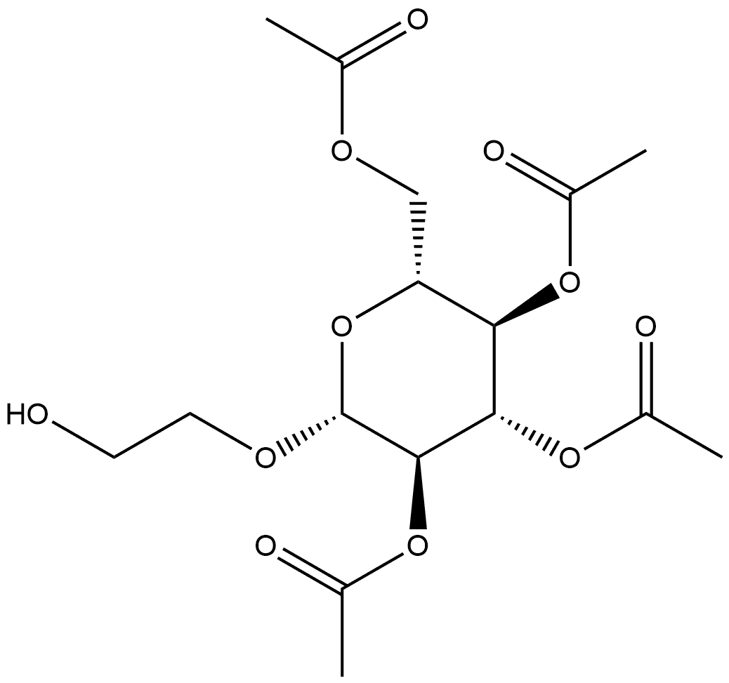 (2R,3R,4S,5R,6R)-2-(Acetoxymethyl)-6-(2-hydroxyethoxy)tetrahydro-2H-pyran-3,4,5-triyl triacetate Structure