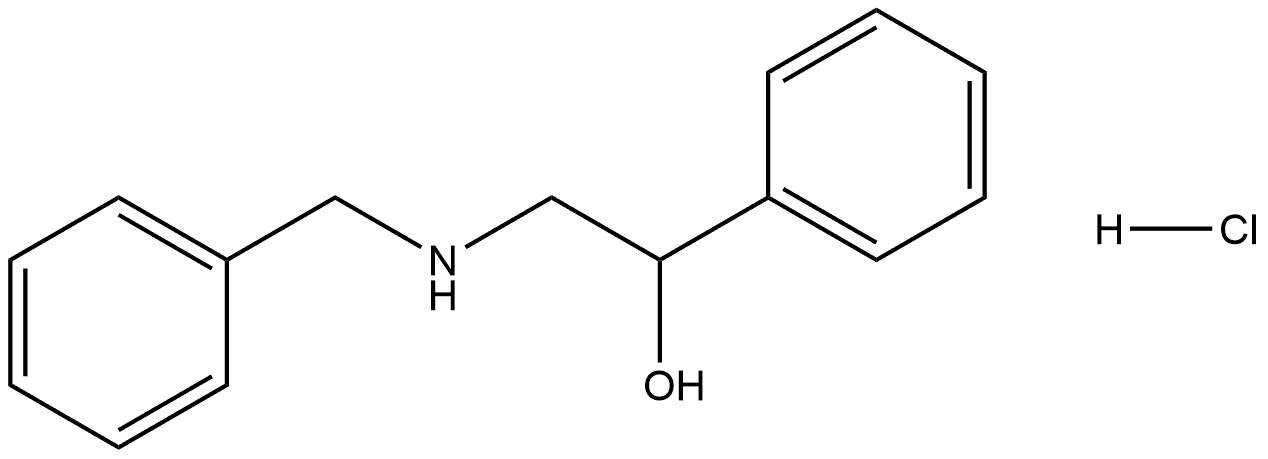 Benzenemethanol, α-[[(phenylmethyl)amino]methyl]-, hydrochloride (1:1) Structure