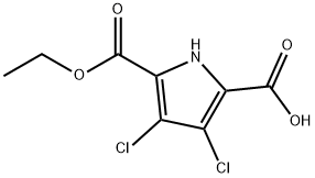 1H-Pyrrole-2,5-dicarboxylic acid, 3,4-dichloro-, 5-ethyl ester 구조식 이미지
