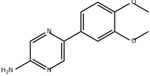 2-Pyrazinamine, 5-(3,4-dimethoxyphenyl)- Structure