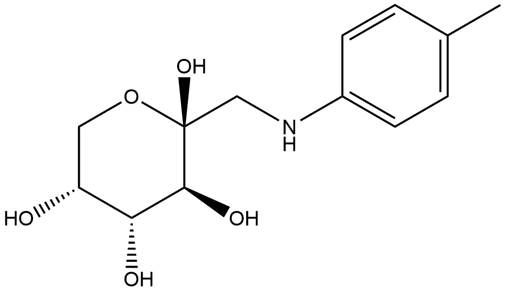 β-D-Fructopyranose, 1-deoxy-1-[(4-methylphenyl)amino]- Structure