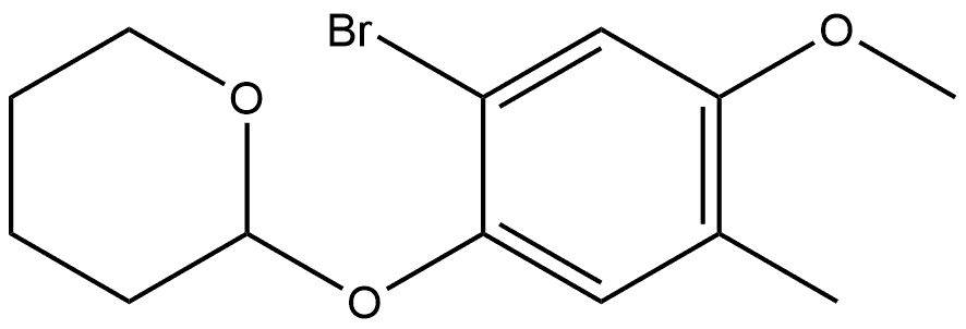 2-(2-Bromo-4-methoxy-5-methylphenoxy)tetrahydro-2H-pyran Structure