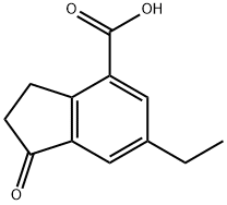 1H-Indene-4-carboxylic acid, 6-ethyl-2,3-dihydro-1-oxo- 구조식 이미지