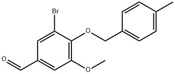 3-Bromo-5-methoxy-4-[(4-methylbenzyl)oxy]benzaldehyde Structure