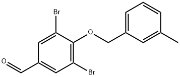 3,5-Dibromo-4-[(3-methylbenzyl)oxy]benzaldehyde Structure