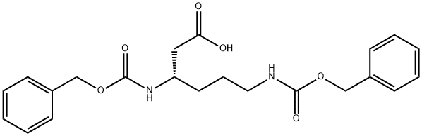 (3S)-3,6-Bis{[(benzyloxy)carbonyl]amino}hexanoic acid Structure