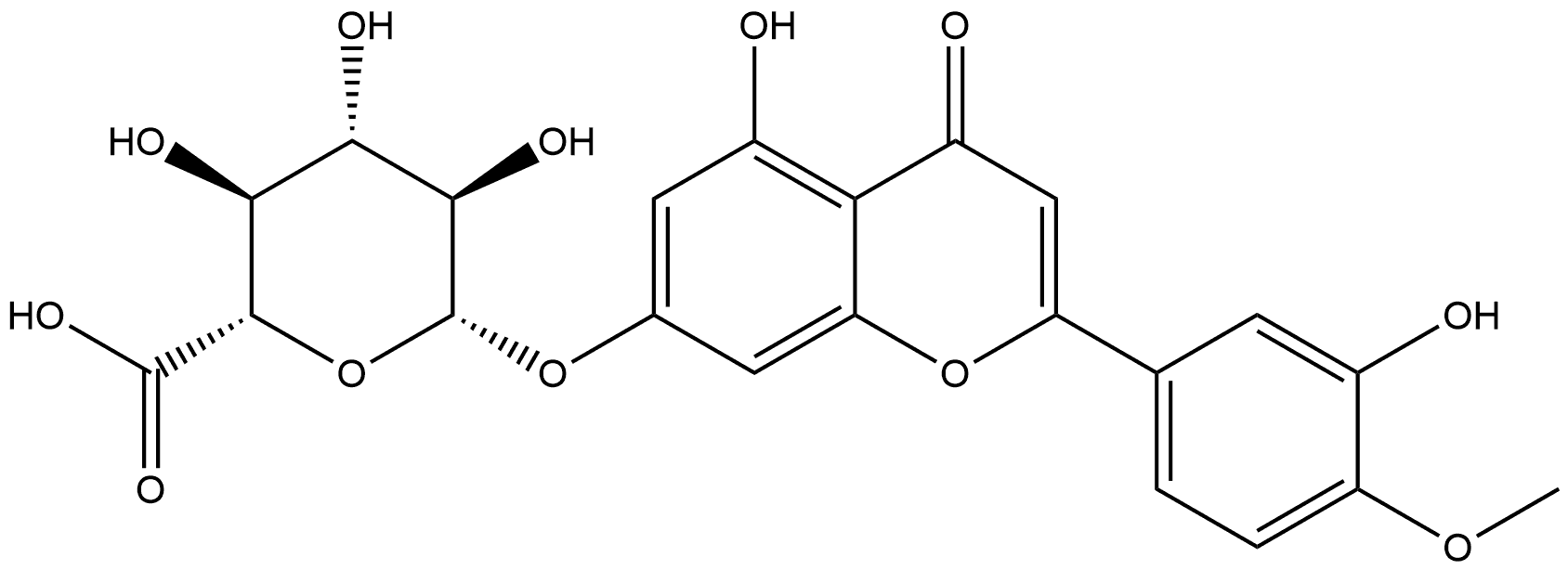 디오스메틴7-O-β-D-글루쿠로니드 구조식 이미지