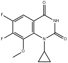 2,4(1H,3H)-Quinazolinedione, 1-cyclopropyl-6,7-difluoro-8-methoxy- Structure