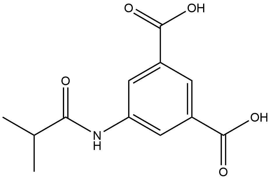 5-[(2-Methyl-1-oxopropyl)amino]-1,3-benzenedicarboxylic acid Structure