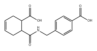 Benzoic acid, 4-[[[(6-carboxy-3-cyclohexen-1-yl)carbonyl]amino]methyl]- Structure