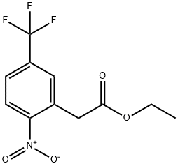 Benzeneacetic acid, 2-nitro-5-(trifluoromethyl)-, ethyl ester 구조식 이미지