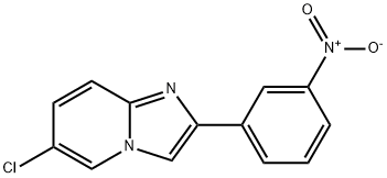 Imidazo[1,2-a]pyridine, 6-chloro-2-(3-nitrophenyl)- Structure