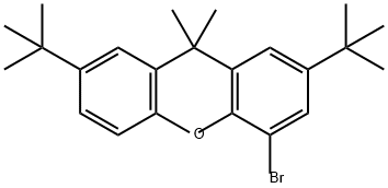 9H-Xanthene, 4-bromo-2,7-bis(1,1-dimethylethyl)-9,9-dimethyl- Structure