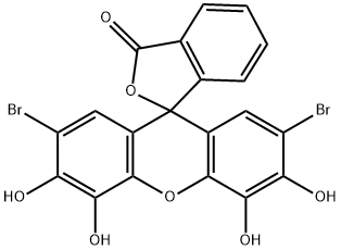 Spiro[isobenzofuran-1(3H),9'-[9H]xanthen]-3-one, 2',7'-dibromo-3',4',5',6'-tetrahydroxy- Structure