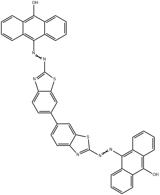 6,6'-bis{2-[(10-hydroxy-9-anthryl)diazenyl]-1,3-benzothiazole} Structure
