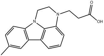 3H-Pyrazino[3,2,1-jk]carbazole-3-propanoic acid, 1,2-dihydro-8-methyl- Structure