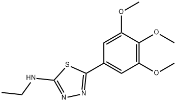 1,3,4-Thiadiazol-2-amine, N-ethyl-5-(3,4,5-trimethoxyphenyl)- Structure