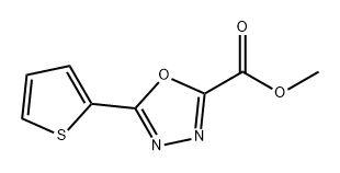 1,3,4-Oxadiazole-2-carboxylic acid, 5-(2-thienyl)-, methyl ester Structure