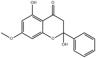 4H-1-Benzopyran-4-one, 2,3-dihydro-2,5-dihydroxy-7-methoxy-2-phenyl- 구조식 이미지