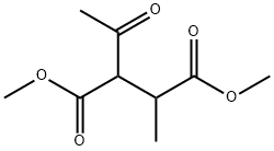 Butanedioic acid, 2-acetyl-3-methyl-, 1,4-dimethyl ester 구조식 이미지