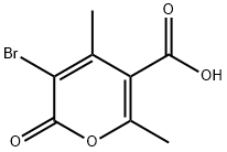 2H-Pyran-5-carboxylic acid, 3-bromo-4,6-dimethyl-2-oxo- Structure