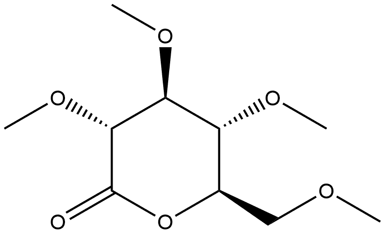 D-Gluconic acid, 2,3,4,6-tetra-O-methyl-, δ-lactone 구조식 이미지