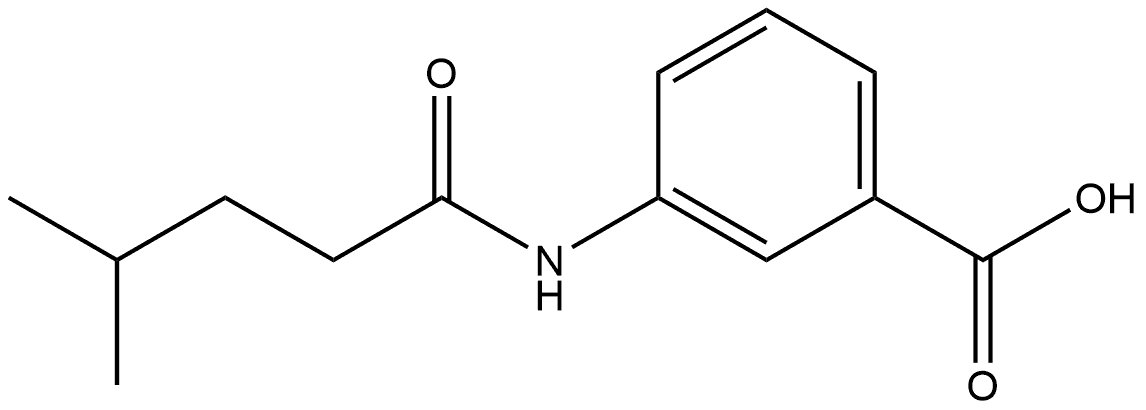 3-[(4-Methyl-1-oxopentyl)amino]benzoic acid Structure