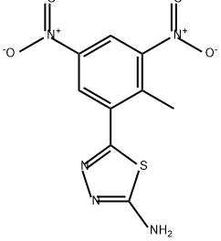 1,3,4-Thiadiazol-2-amine, 5-(2-methyl-3,5-dinitrophenyl)- Structure