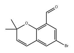 2H-1-Benzopyran-8-carboxaldehyde, 6-bromo-2,2-dimethyl- Structure