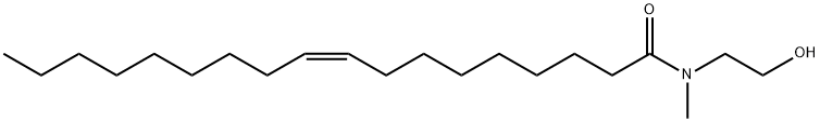 9-Octadecenamide, N-(2-hydroxyethyl)-N-methyl-, (9Z)- 구조식 이미지