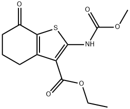 Ethyl 2-[(methoxycarbonyl)amino]-7-oxo-4,5,6,7-tetrahydro-1-benzothiophene-3-carboxylate Structure