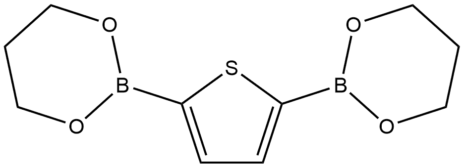 2,5-Di(1,3,2-dioxaborinan-2-yl)thiophene Structure