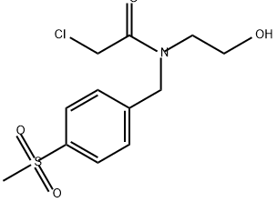 Acetamide, 2-chloro-N-(2-hydroxyethyl)-N-[[4-(methylsulfonyl)phenyl]methyl]- 구조식 이미지