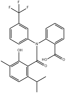 Benzoic  acid,  2-[[2-hydroxy-3-methyl-6-(1-methylethyl)benzoyl][3-(trifluoromethyl]phenyl]amino]-  (9CI) 구조식 이미지