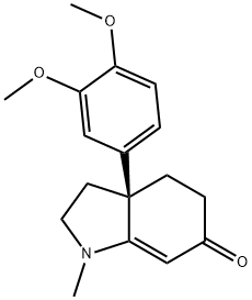 6H-Indol-6-one, 3a-(3,4-dimethoxyphenyl)-1,2,3,3a,4,5-hexahydro-1-methyl-, (3aS)- Structure