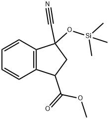 1H-Indene-1-carboxylic acid, 3-cyano-2,3-dihydro-3-[(trimethylsilyl)oxy]-, methyl ester Structure