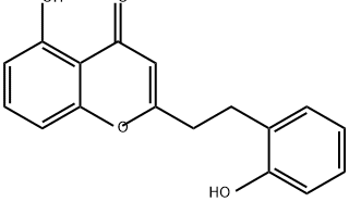 4H-1-Benzopyran-4-one, 5-hydroxy-2-[2-(2-hydroxyphenyl)ethyl]- 구조식 이미지