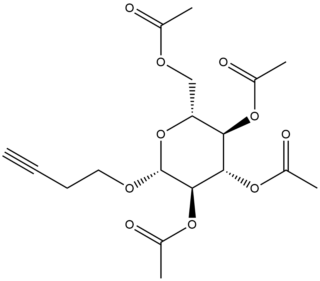 but-3-ynyl 2,3,4,6-tetra-O-acetyl-β-D-glucopyranoside 구조식 이미지