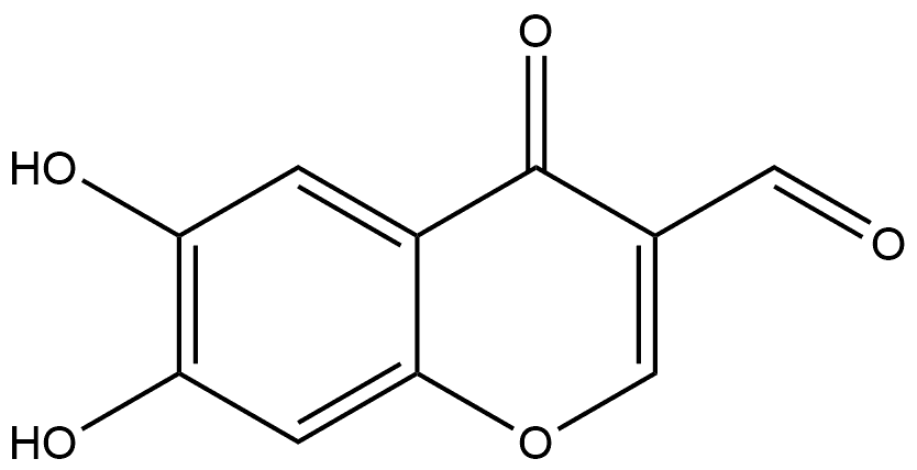 6,7-Dihydroxy-4-oxo-4H-1-benzopyran-3-carboxaldehyde Structure