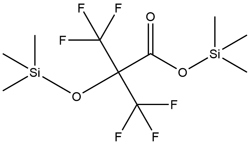 Trimethylsilyl 3,3,3-trifluoro-2-(trifluoromethyl)-2-[(trimethylsilyl)oxy]propanoate (ACI) Structure