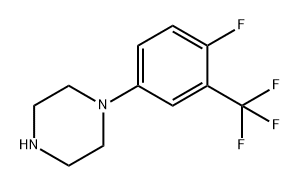 Piperazine, 1-[4-fluoro-3-(trifluoromethyl)phenyl]- Structure