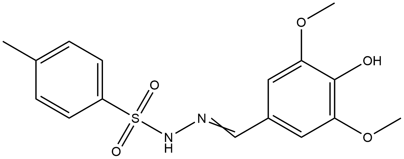 4-Methylbenzenesulfonic acid 2-[(4-hydroxy-3,5-dimethoxyphenyl)methylene]hydr... Structure