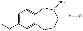 5H-Benzocyclohepten-6-amine, 6,7,8,9-tetrahydro-2-methoxy-, hydrochloride (1:1) Structure