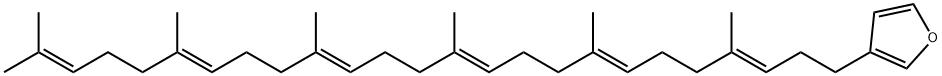 3-[(3E,7E,11E,15E,19E)-4,8,12,16,20,24-Hexamethyl-3,7,11,15,19,23-pentacosahexenyl]furan 구조식 이미지