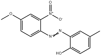 Phenol, 2-[2-(4-methoxy-2-nitrophenyl)diazenyl]-4-methyl- Structure