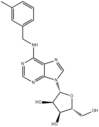 Adenosine, N-[(3-methylphenyl)methyl]- 구조식 이미지
